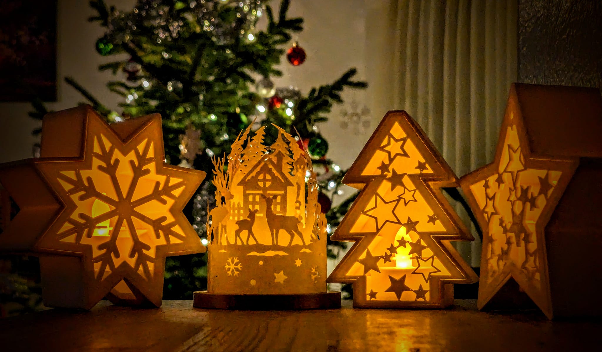 Laser engraved Christmas ornaments